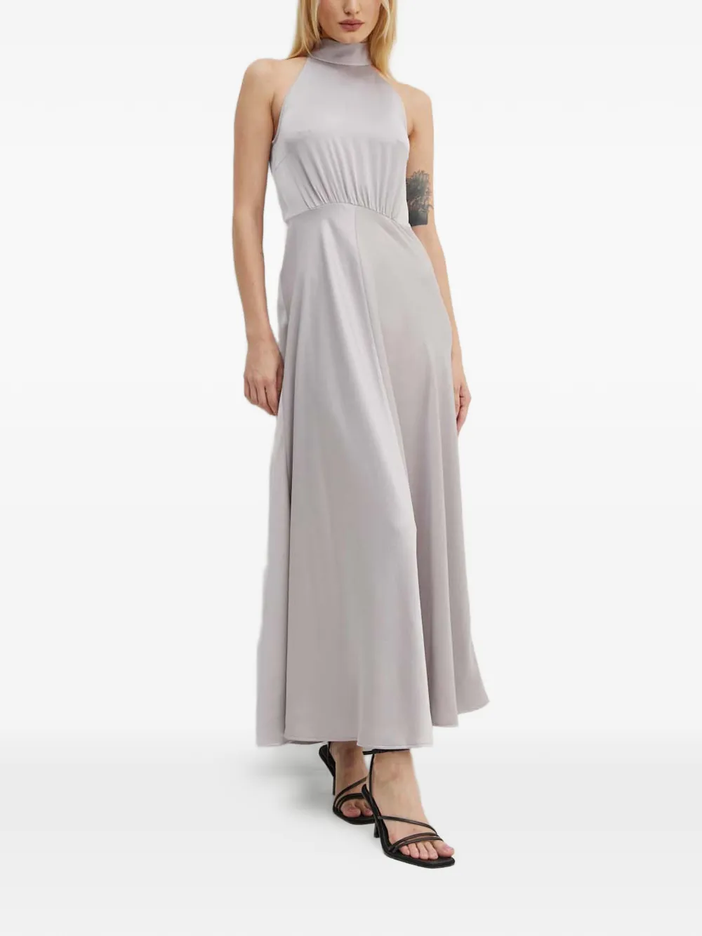 SAMSOE SAMSOE Rheo bow halterneck dress - Grigio