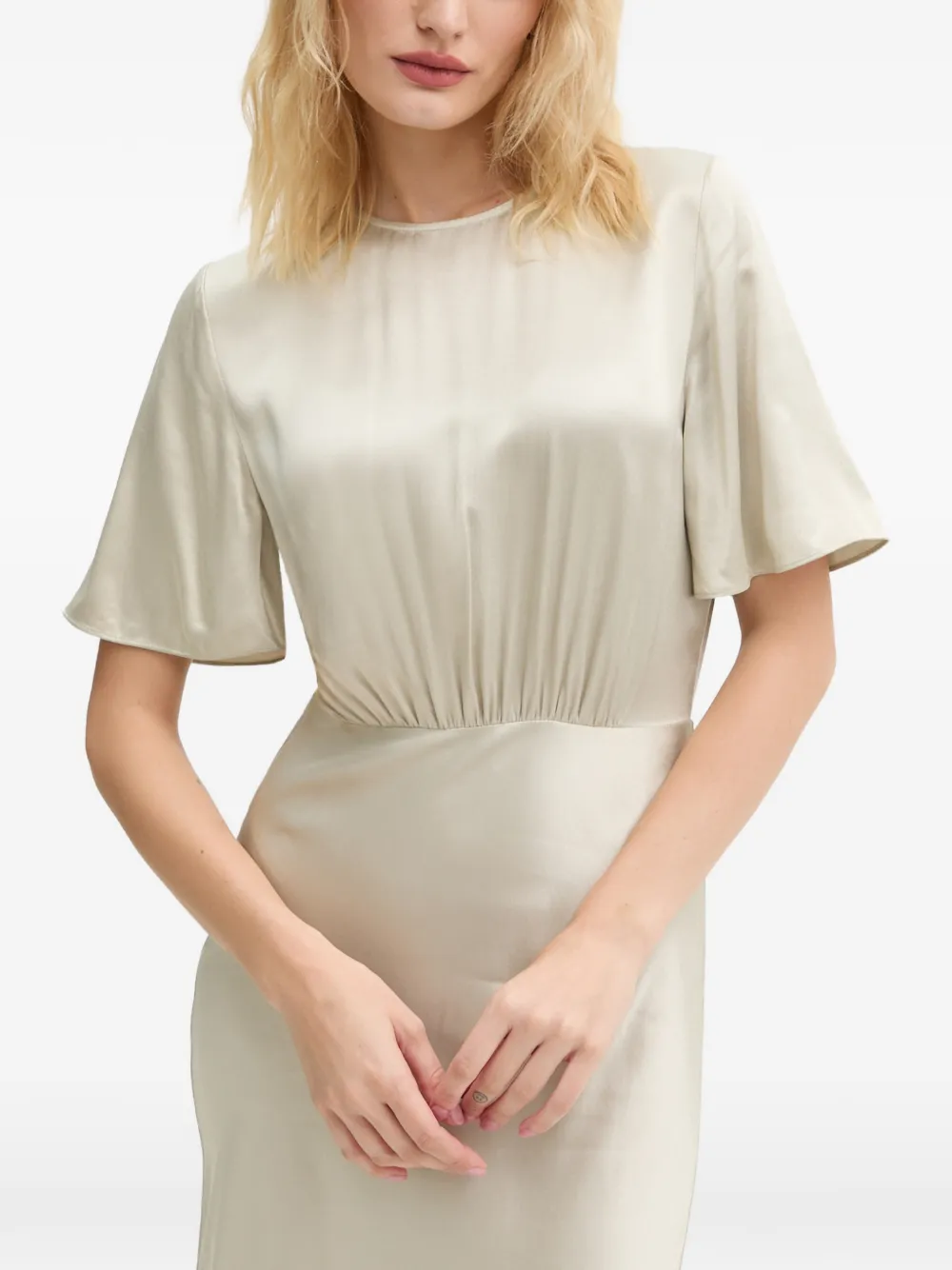  Samsoe Samsoe Salucinda Short-sleeve Maxi Dress - Neutrals 