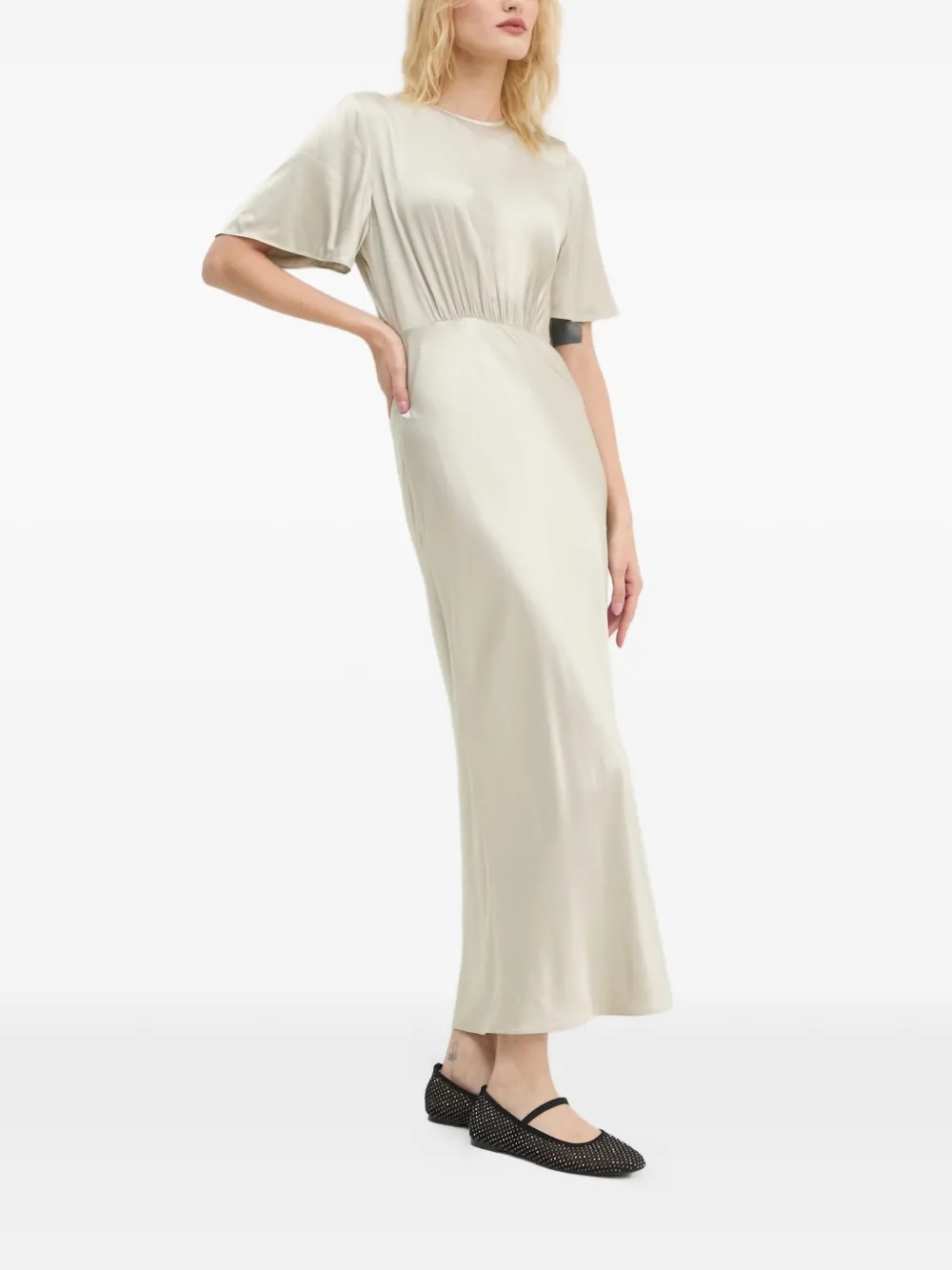  Samsoe Samsoe Salucinda Short-sleeve Maxi Dress - Neutrals 