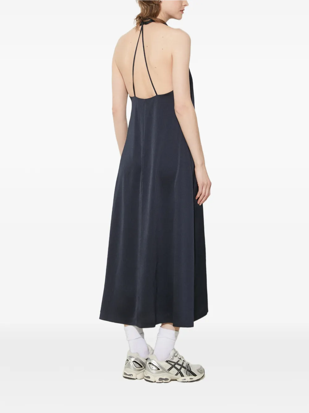  Samsoe Samsoe V-neck Halter-neck Midi Dress - Blue 