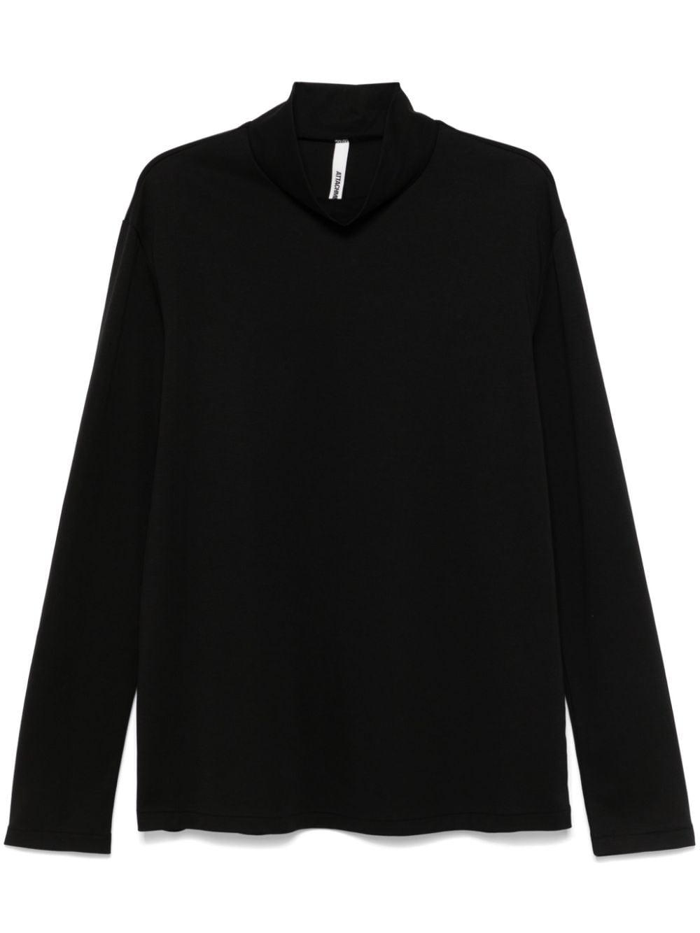 Attachment turtleneck T-shirt – Black