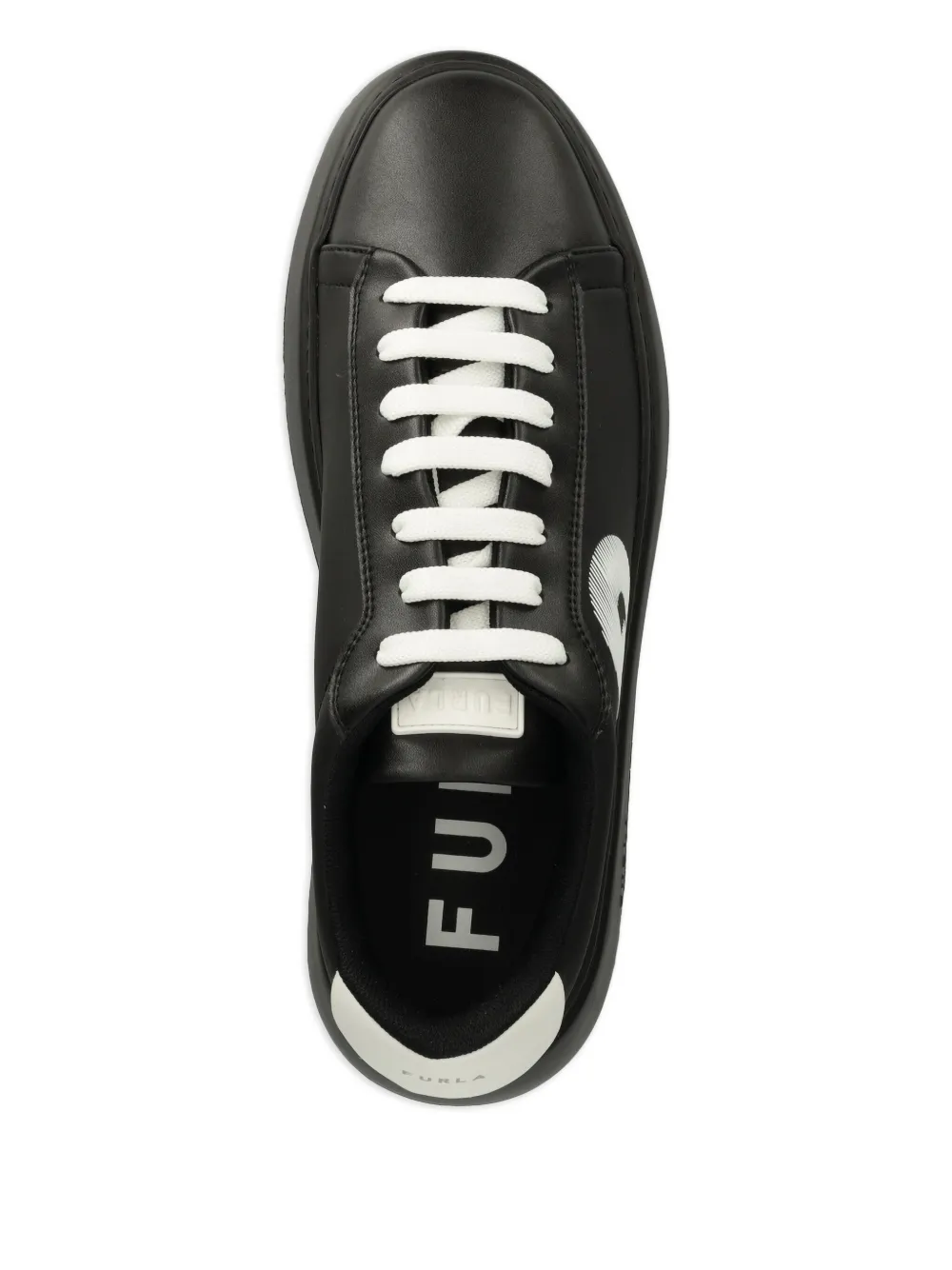 Furla logo-print trainers Black