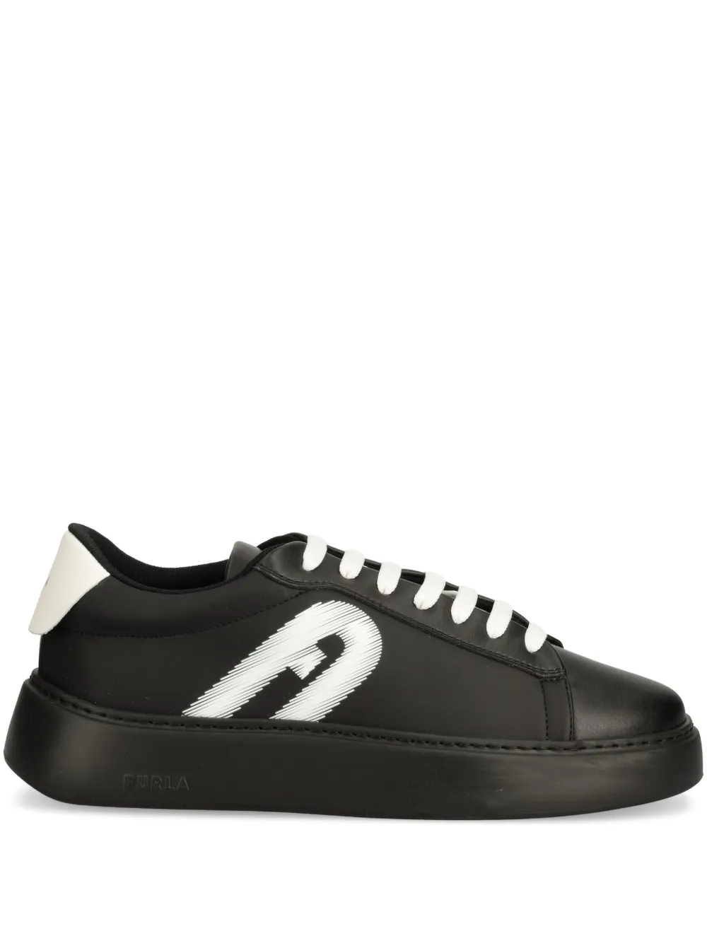 Furla logo-print trainers Black