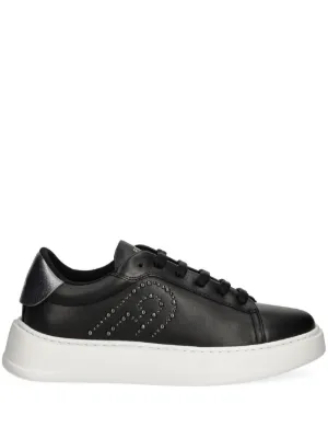 Love Moschino Logo Lettering lace-up Trainers | Black | FARFETCH HU