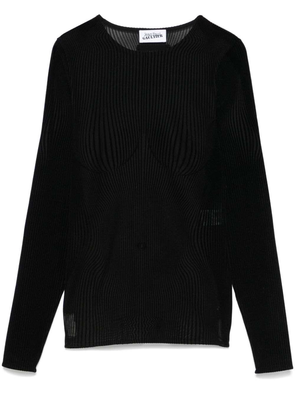 Jean Paul Gaultier The Morphing Pinstripes top - Black