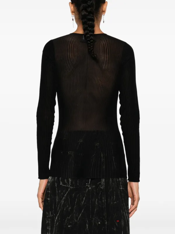Jean Paul Gaultier The Morphing Pinstripes Top | Black