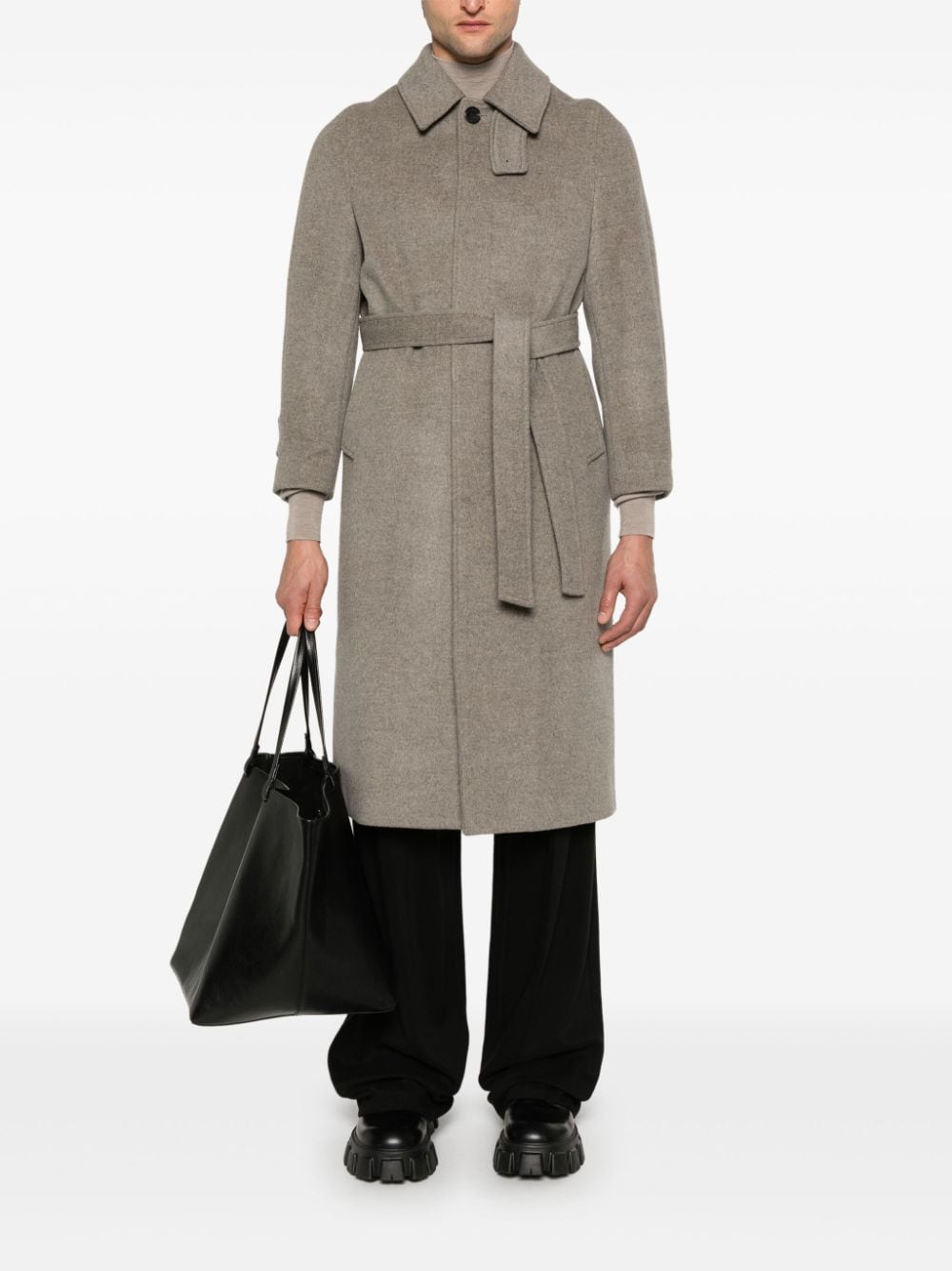 Shop Dunst Wool Coat In Grey