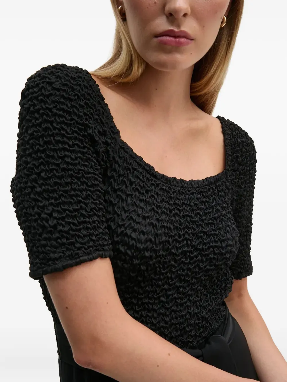 Dkny Textured Belted Jumpsuit In Black