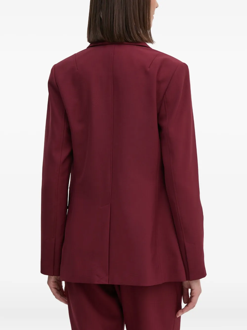 Dkny Buttoned Blazer In Red