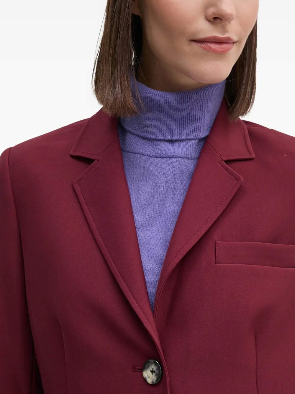 Dkny Buttoned Blazer In Red