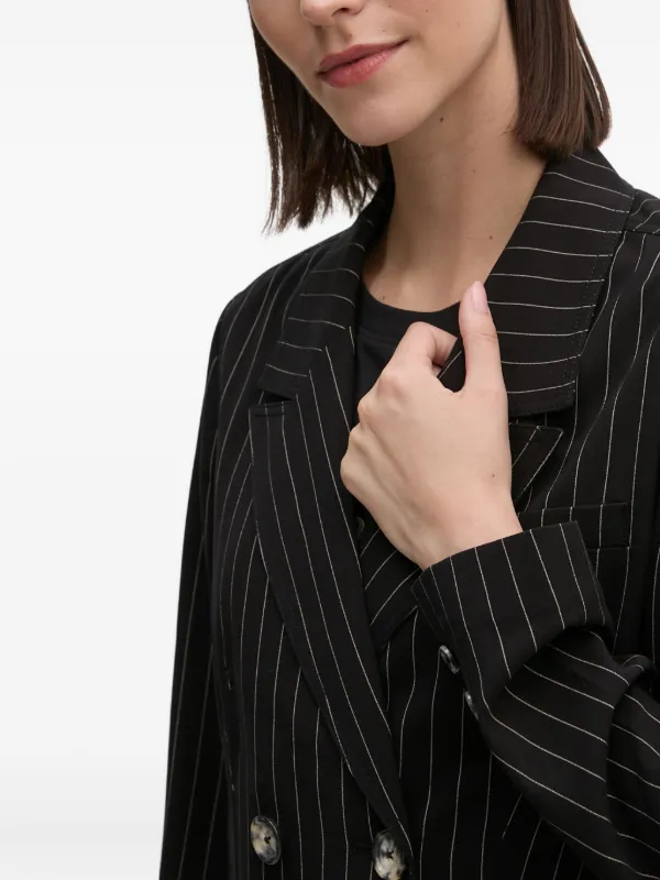 DKNY Pinstripe double-breasted Jacket Black FARFETCH ID