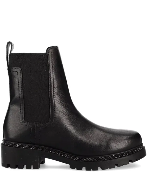 DKNY レザー チェルシーブーツ | ブラック | FARFETCH JP