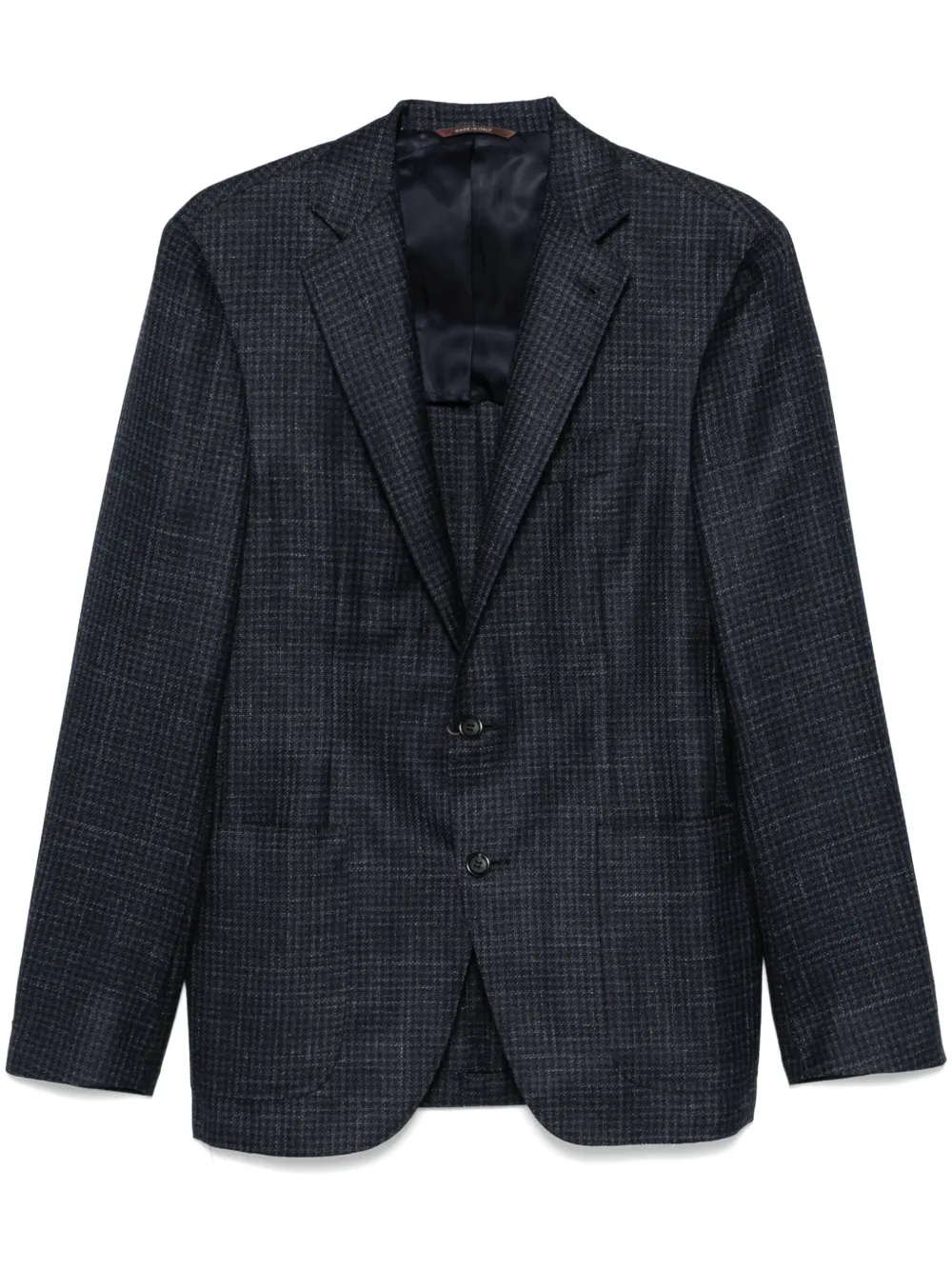 houndstooth-pattern blazer