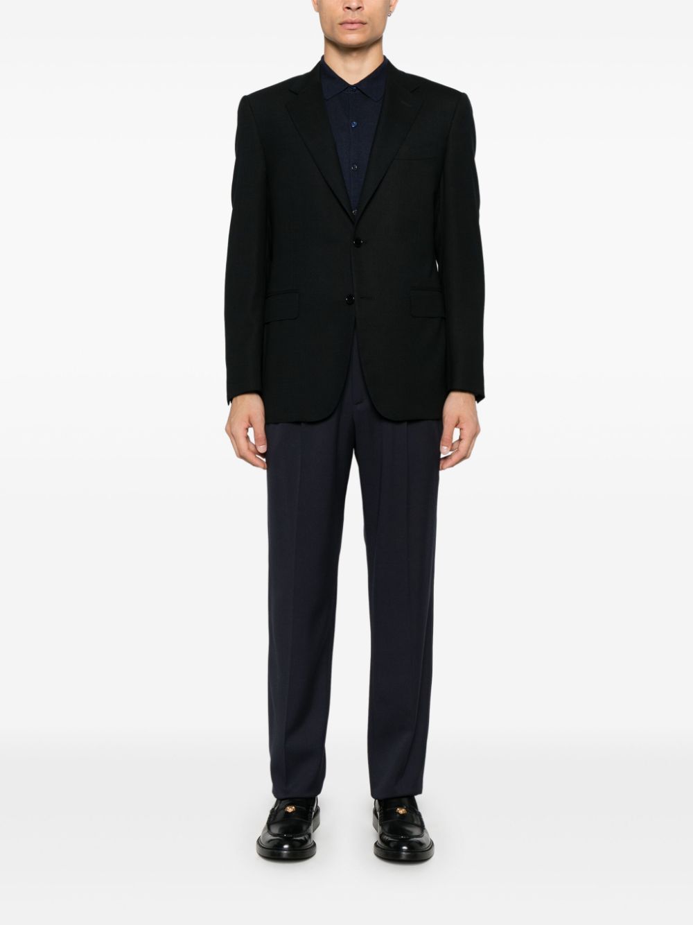 Canali Blazer met enkele rij knopen - Zwart