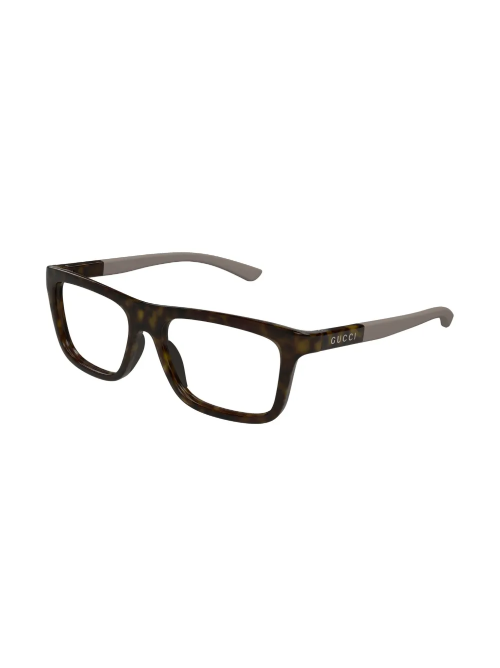 Gucci Square Full-rim Eyeglasses In Brown