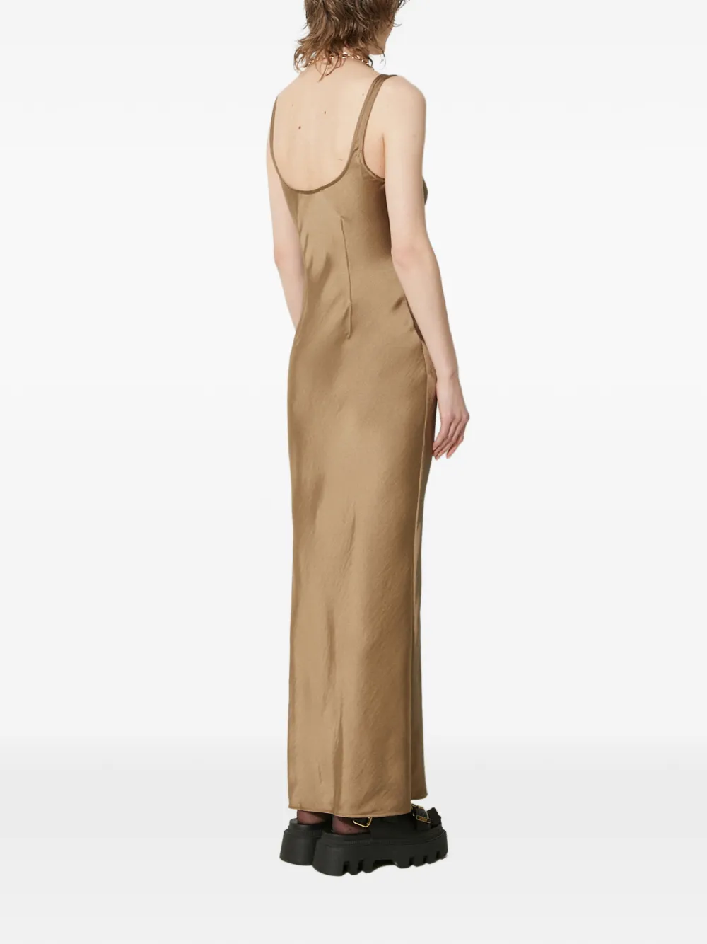 SAMSOE Mouwloze maxi-jurk Bruin