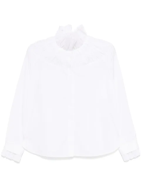Shanshan Ruan camisa con cuello alzado
