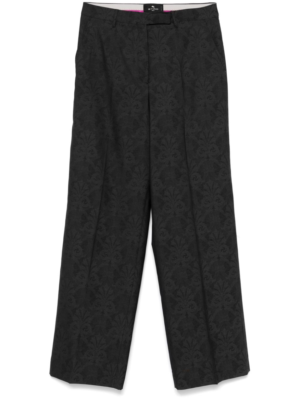 patterned-jacquard trousers