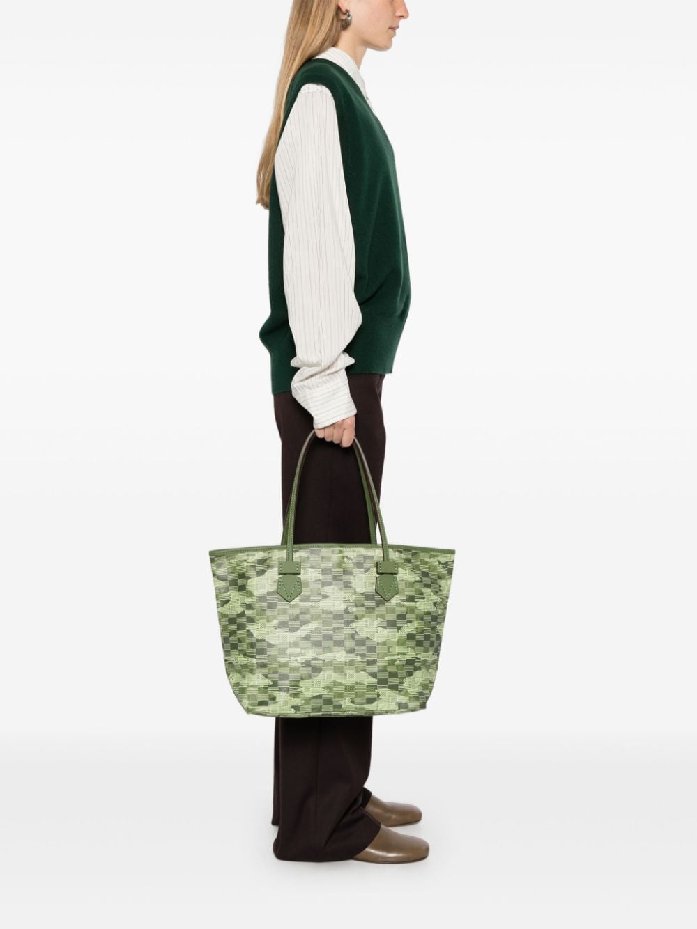 Shop Moreau Medium Saint Tropez Tote Bag In Green