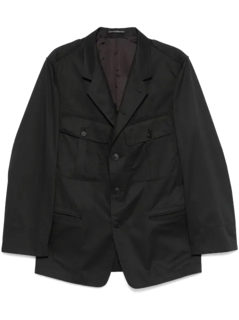 Yohji Yamamoto 플리츠 디테일 트윌 블레이저