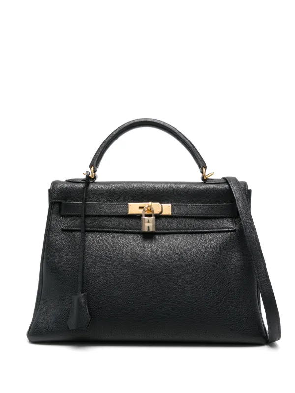 Hermès Pre-Owned Kelly 32 Handbag | Black | FARFETCH