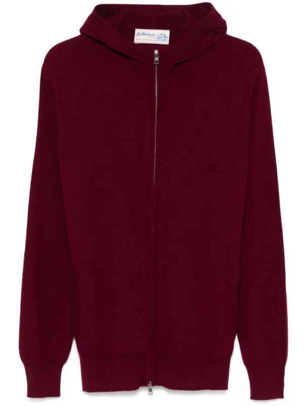 Red cashmere hoodie online