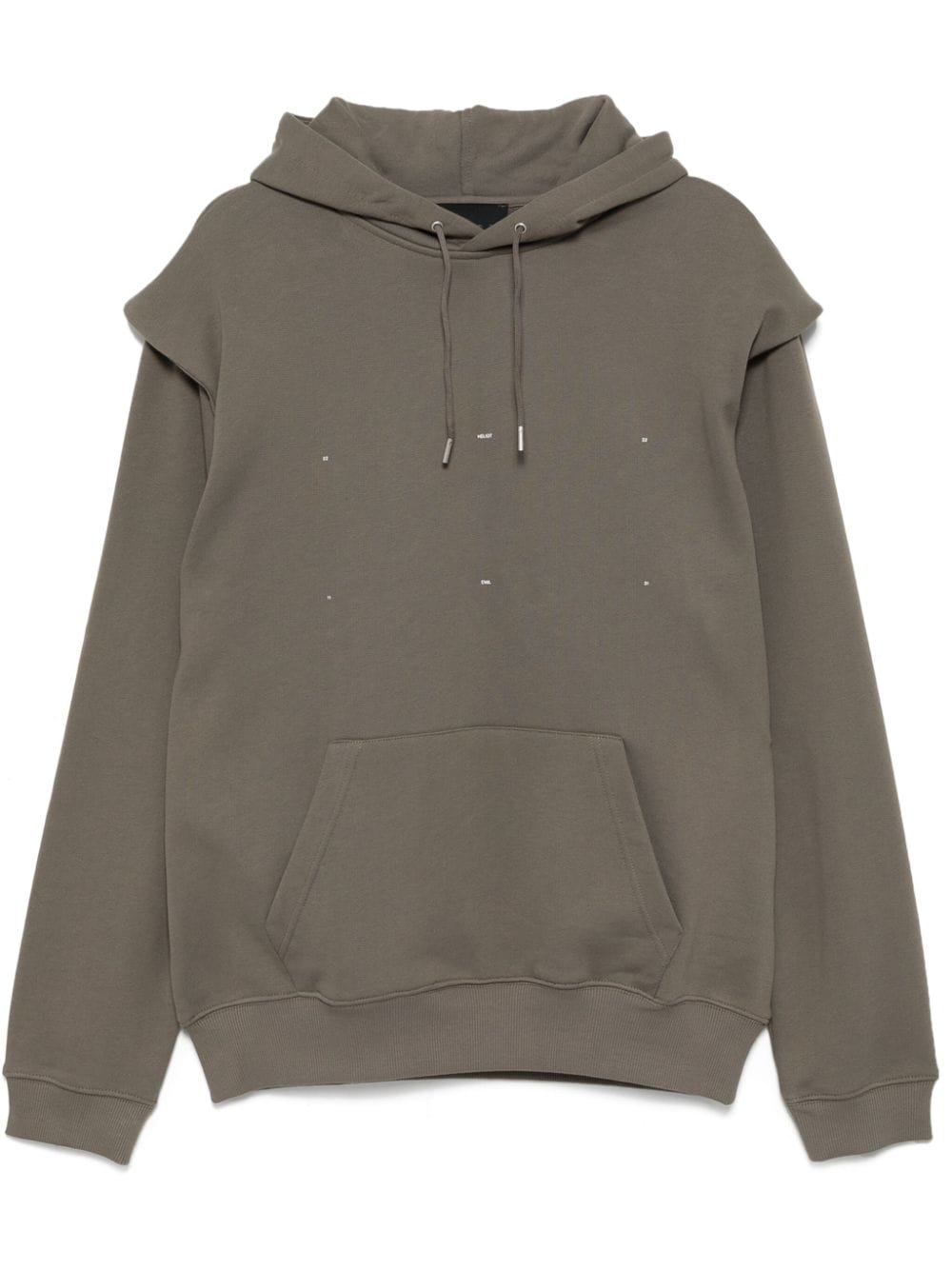 HELIOT EMIL logo print hoodie - Neutrals