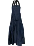 Shanshan Ruan vintage pleated apron dress - Blue