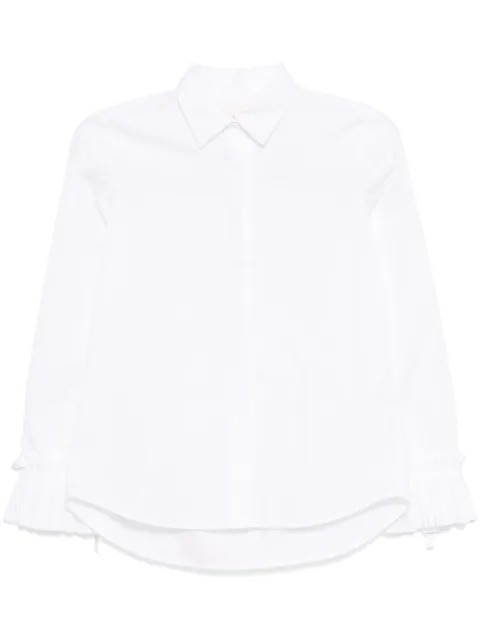 Shanshan Ruan camisa plisada slim