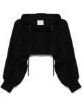 Shanshan Ruan yak hooded top - Black