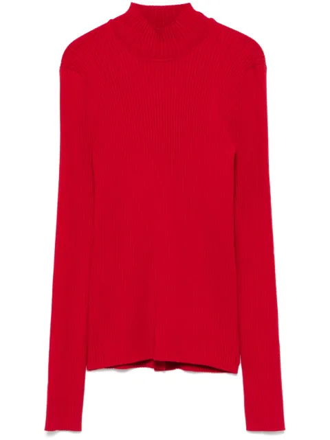 Two-Piece Set with Ribbed Knit Sweater Scarf and Trousers - Green main image 1