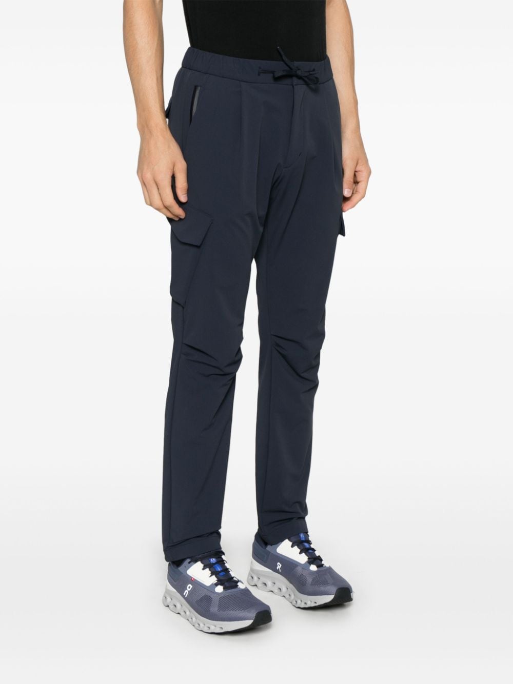 HERNO TECHNICAL-JERSEY CARGO PANTS 