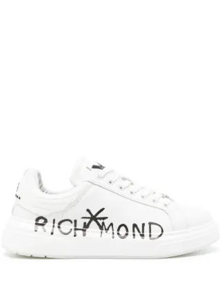 John Richmond logo-print Sneakers | White | FARFETCH PL