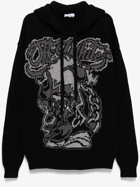 Off-White Maglione con motivo jacquard