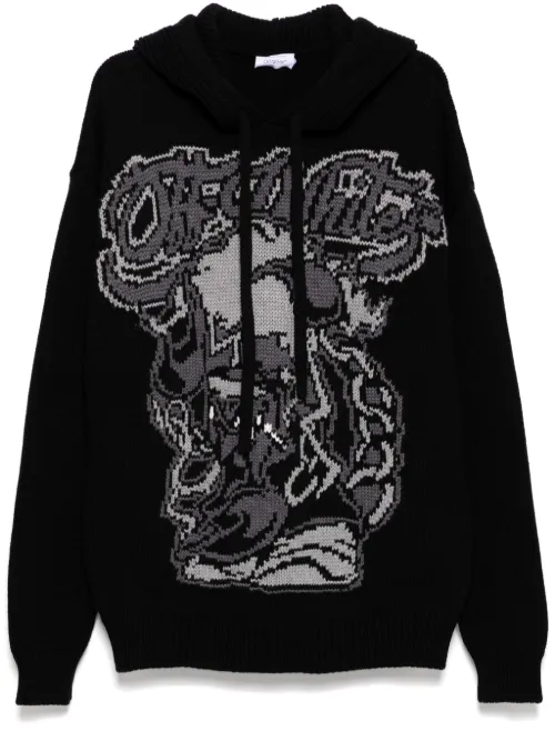 Pull à motif en jacquard - Off-White - Modalova