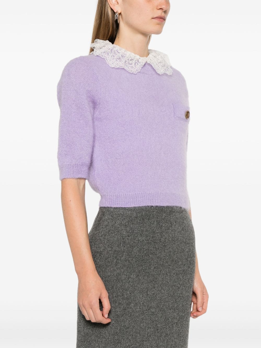 Shop Twinset Charlotte Sweater In Purple