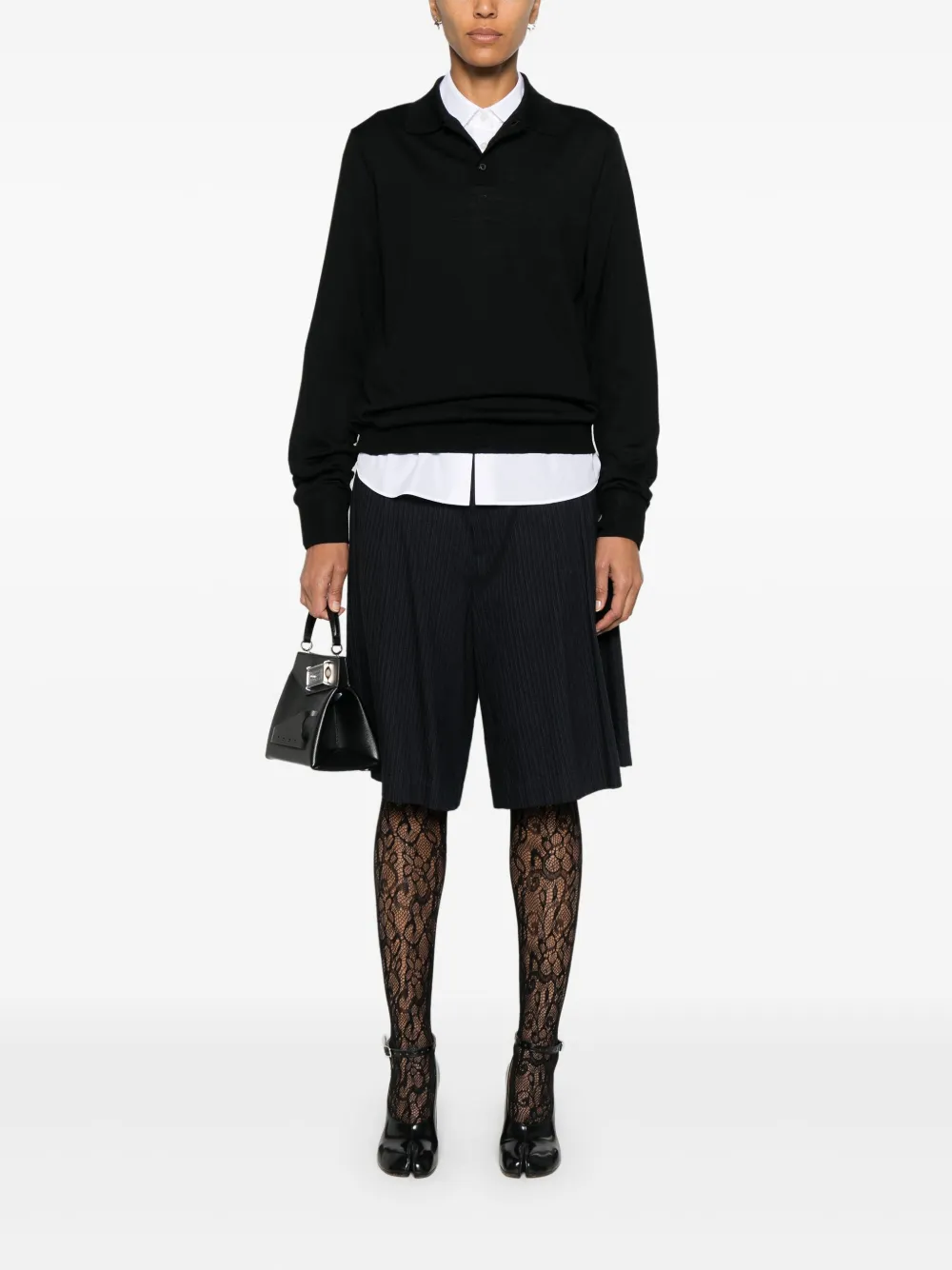 Affordable Maison Margiela fine-knit polo shirt Men