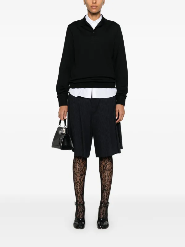 Maison Margiela 16AW ウールニット 半袖 ポロシャツ Maison Margiela 16AW ウールニット 半袖 ポロシャツ