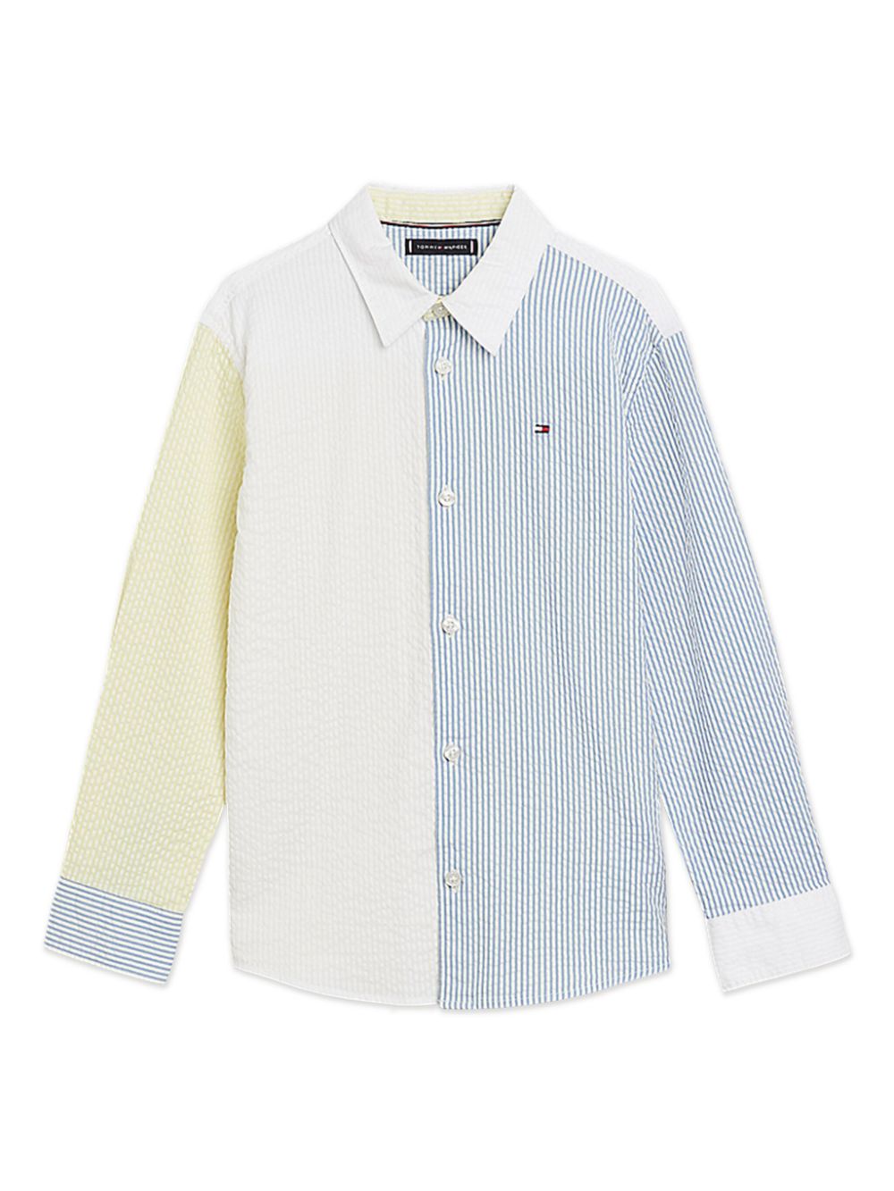 Tommy Hilfiger Junior panelled cotton shirt - Blue