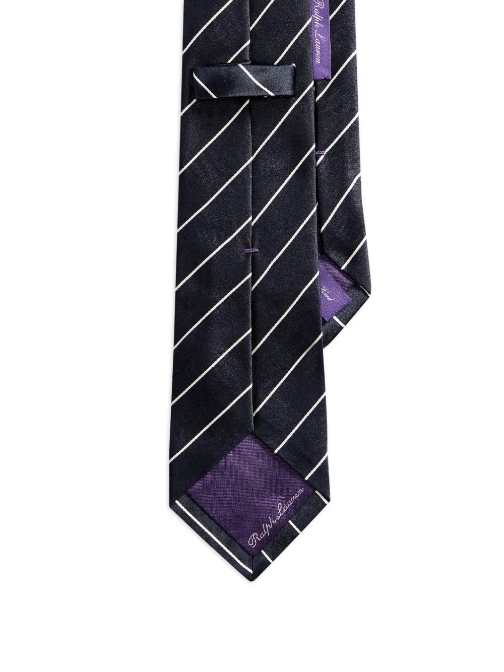 Ralph Lauren Purple Label Gestreepte stropdas - Blauw