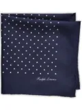 Ralph Lauren Purple Label polka dot silk pocket square - Blue