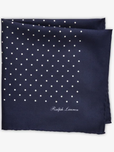 Ralph Lauren Purple Label polka dot silk pocket square