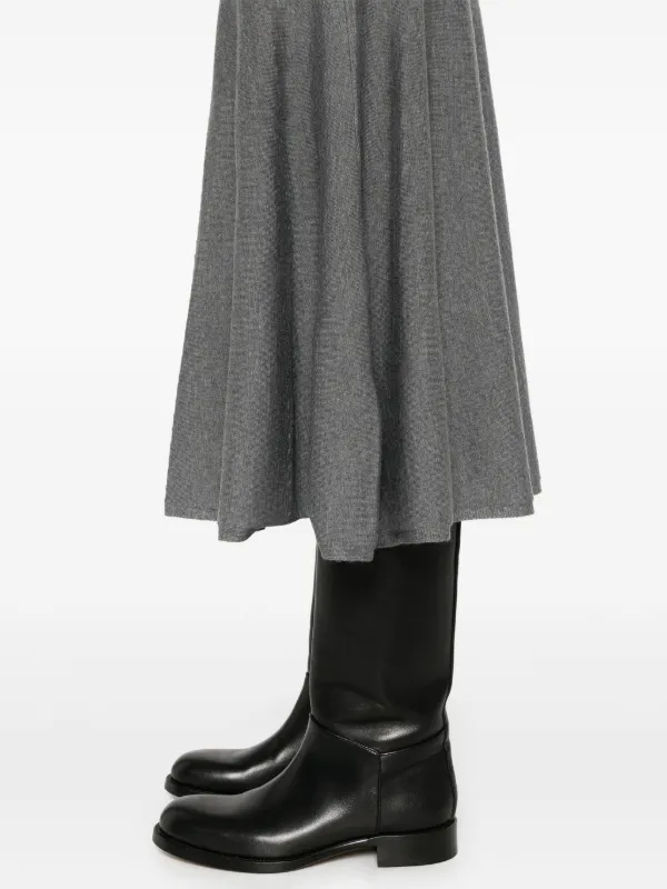 KHAITE Mayu Midi Skirt | Grey | FARFETCH