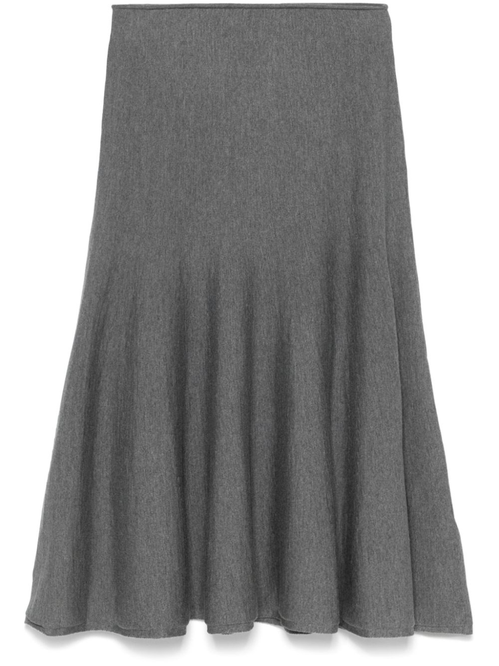 Shop Khaite Mayu Midi Skirt In Grey