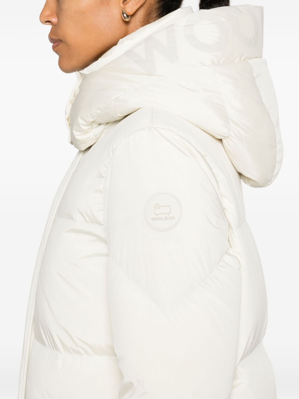 Shop Woolrich Aurora Raincoat In White