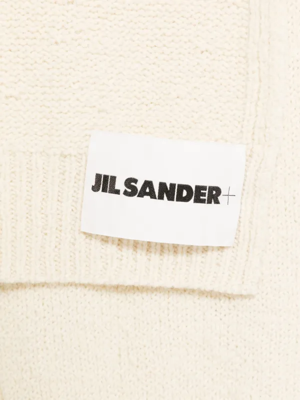 Jil Sander | ニット スカーフ [正規品/関税込] Jil Sander ニットスカーフ | ホワイト | FARFETCH JP