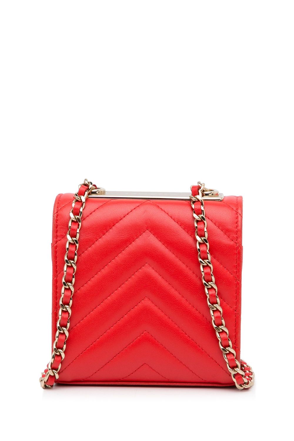 Cheap HOT SALE CHANEL 2019 Mini Chevron Quilted Lambskin Trendy CC Chain Wallet crossbody bag Women