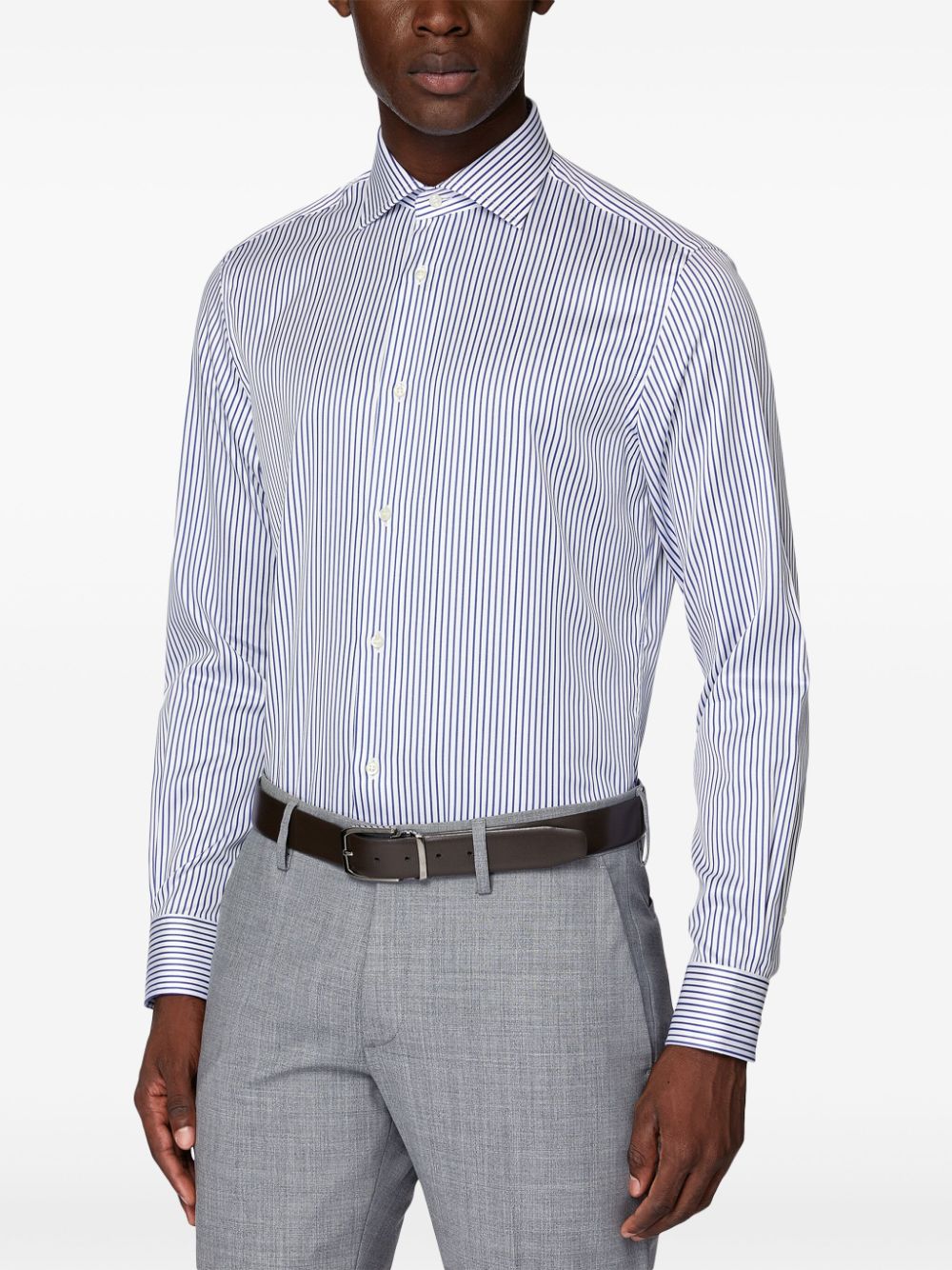 Boggi Milano striped cotton shirt Men