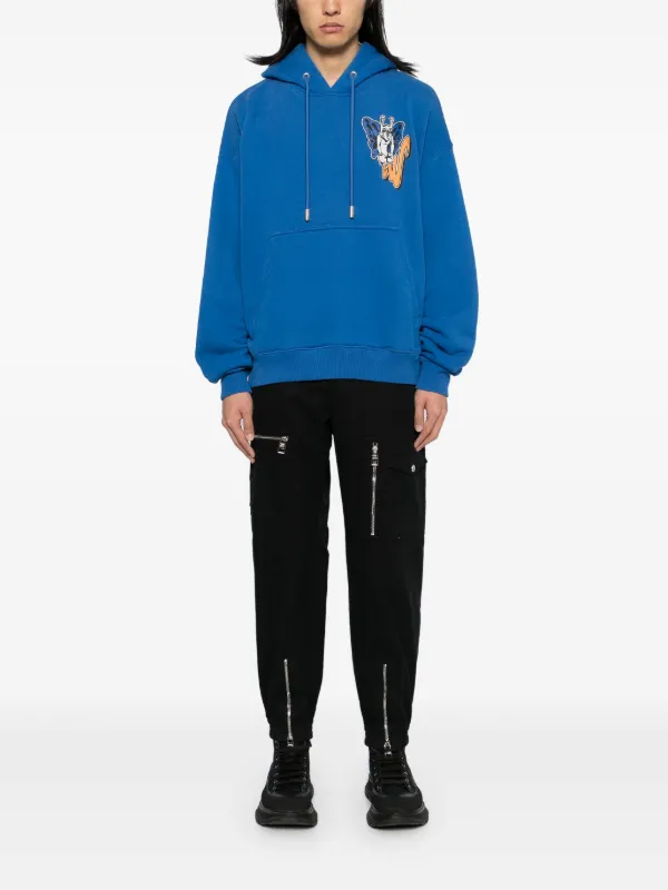 Off-White ブラックブルーパーカー Off-White グラフィック パーカー | ブルー | FARFETCH JP