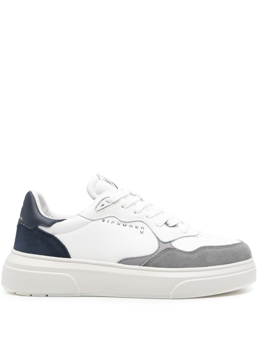 John Richmond logo-debossed snekaers - White